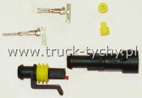 Kostka elektryczna 1pin szczelne 1,5mm kpl