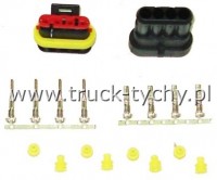 Kostka elektryczna 4pin szczelne 1,5mm kpl