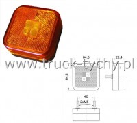 Lampa obrysowa pomaraczowa 12/24V led Man Horpol