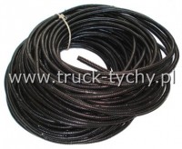 Przewd karbowany plastikowy d-7mm czarny