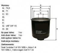 FILTR OLEJU SKODA / VW / SEAT / AUDI