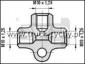 Trjnik przewodu hamulca 3 x M10x1 mm, 
