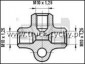 Trjnik przewodu hamulcowego M10x1,25x3