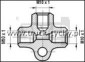 Trjnik przewodu hamulcowego M10x1 x3