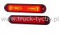 Lampa obrysowa 12/24V led czerwona z wiatowodem