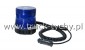Lampa byskowa 12V magnez (niebieska  stroboskop)