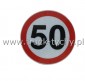 Naklejka ograniczenie prdkoci 50km/h 200mm