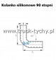 Kolanko silikonowe D= 45 X L 150X150, 90 stopni